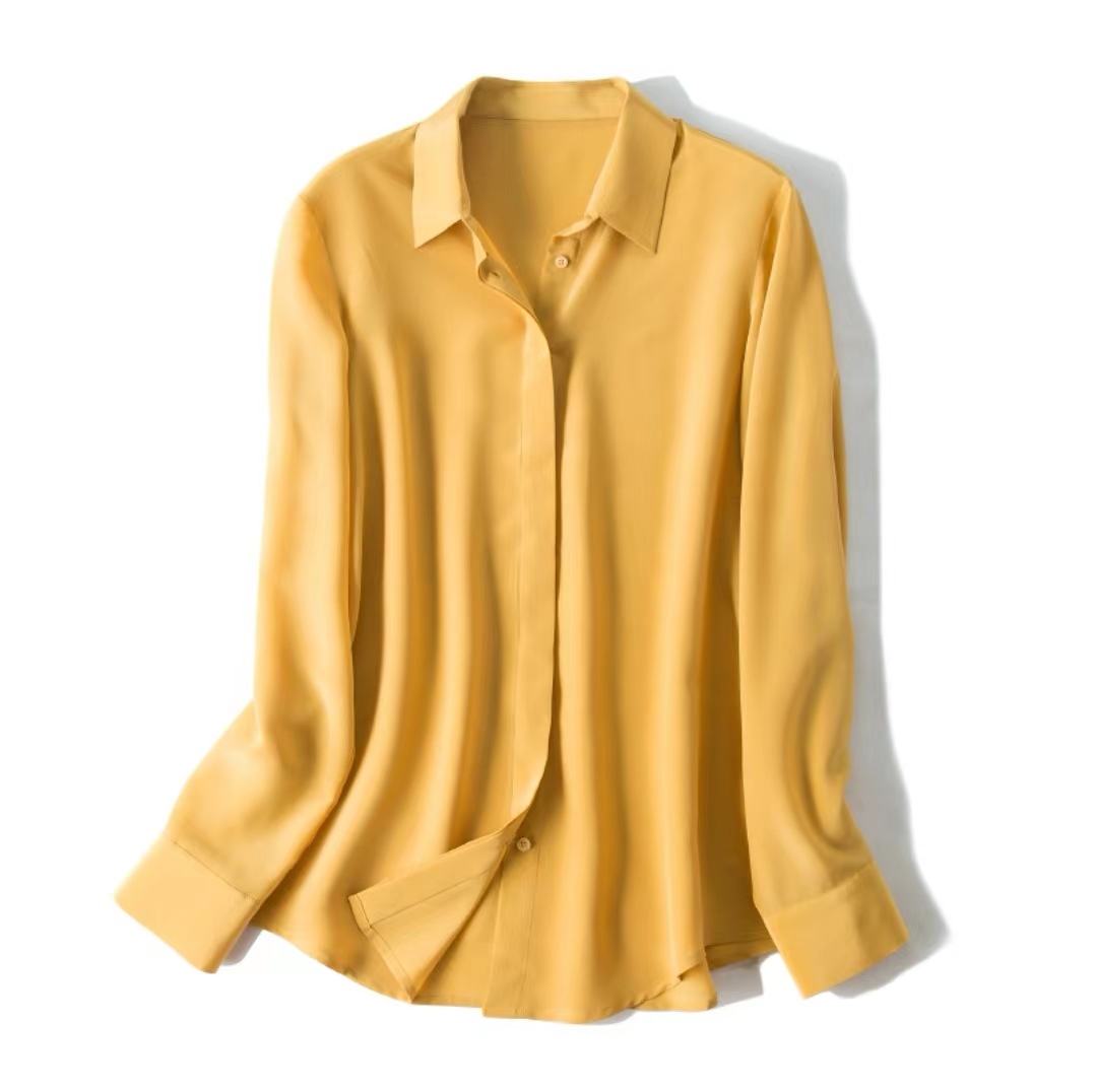 Women's Classic Silk Button Down Shirt