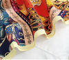 Chinese Chain Print Scarf Designer Head Silk Scarf for Winter 