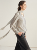  Designer Silk Collarless Silk Long Sleeve Shirt
