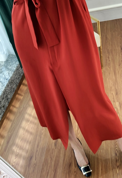 Heavy Silk CDC Silk Long Dress Red 