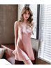 Pink Silk Slip Dress for Lady Silk Pajamas for Women