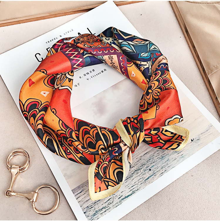 Best Thin Square Silk Neck Bow Scarf Summer for Women 