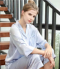Personalised Long Sleeve Silk Silver Pajamas Set 